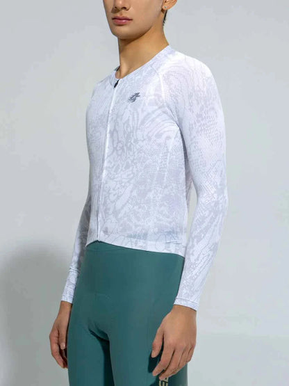 Men's Basic Cycling Jersey LS 2025SSXX590- White Snake 26/27