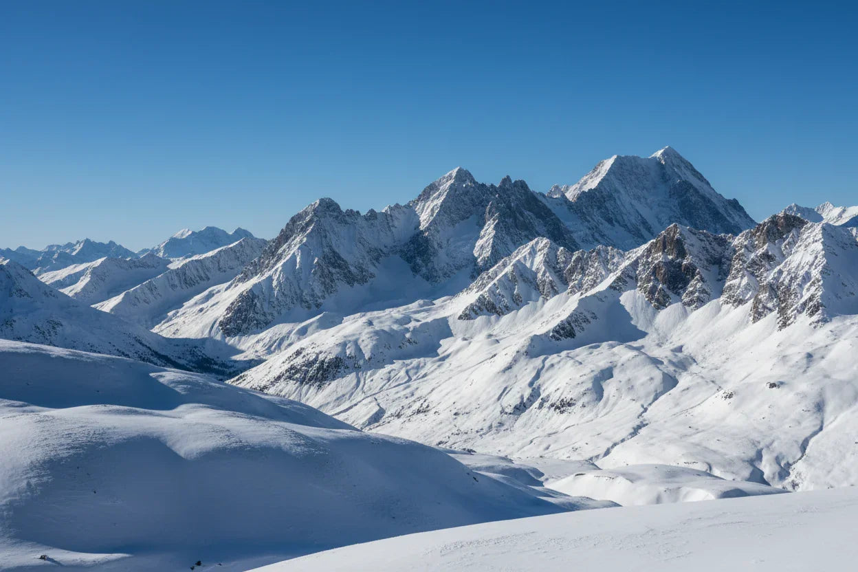 Snow mountain landscape